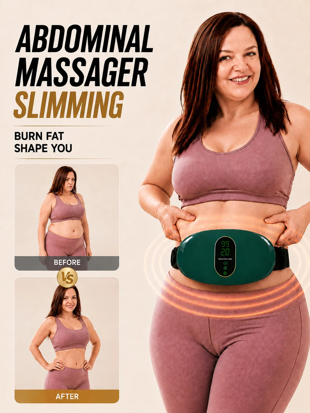Electric Abdominal Fat Burner, Abdominal Massage Belt