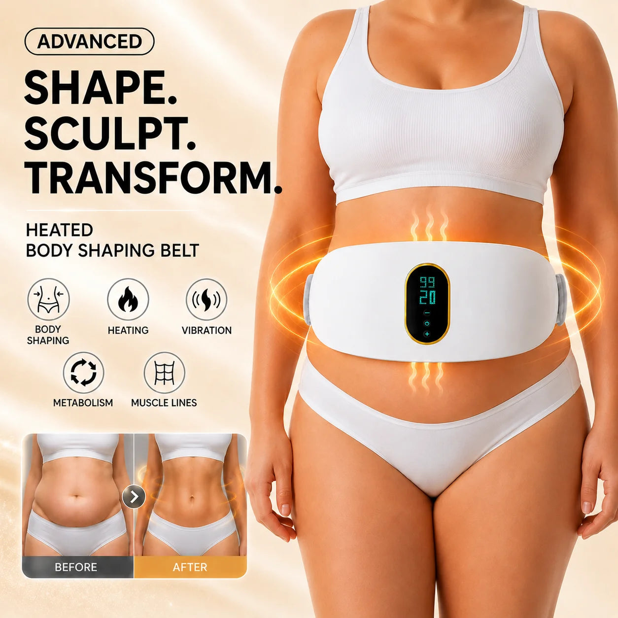 Electric Abdominal Fat Burner, Abdominal Massage Belt