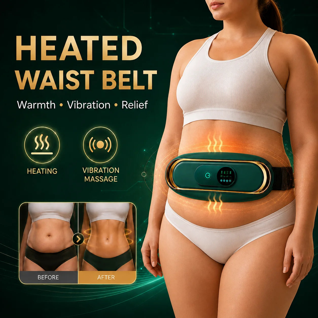 Electric Abdominal Fat Burner, Abdominal Massage Belt